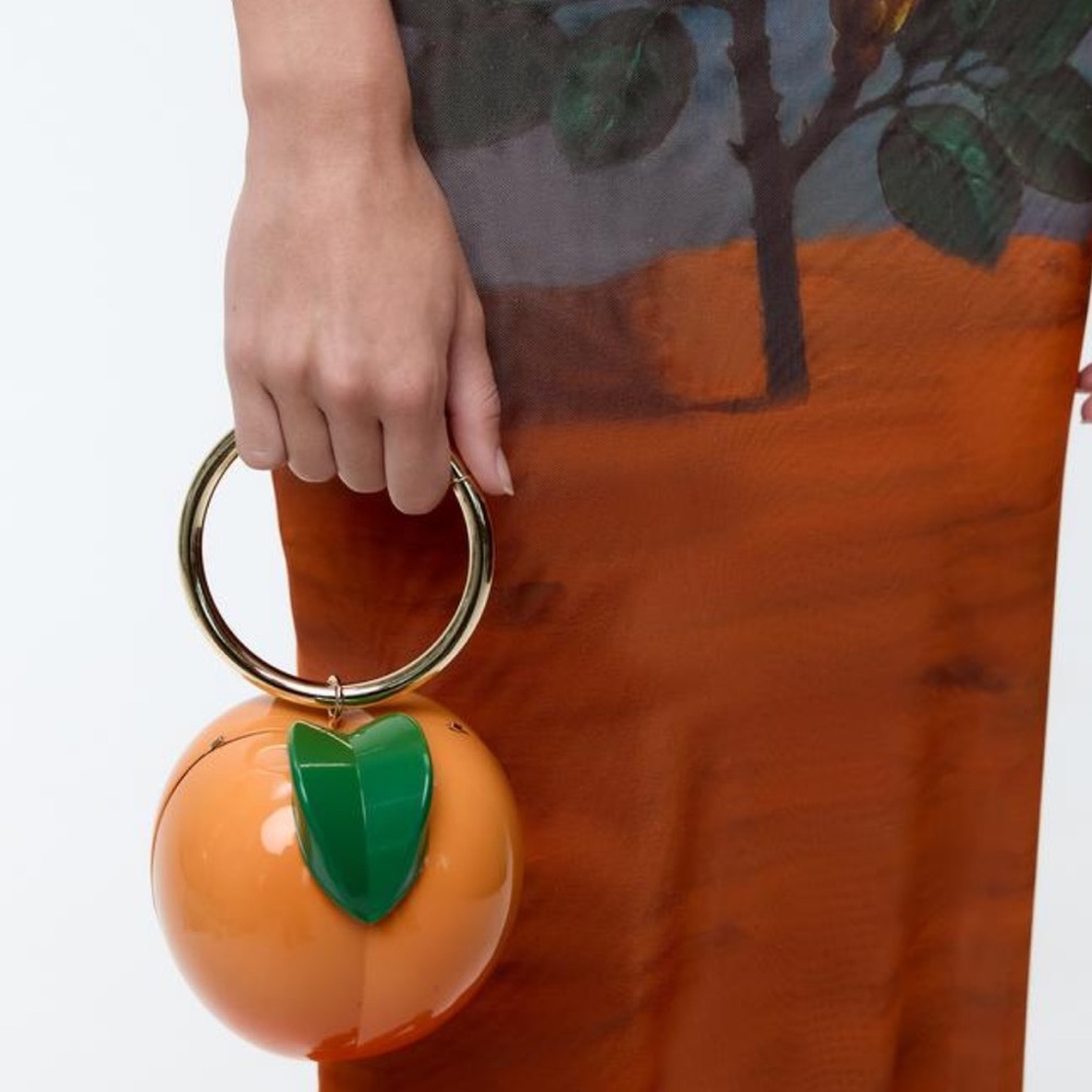 NWT ZARA ORANGE CLUTCH
